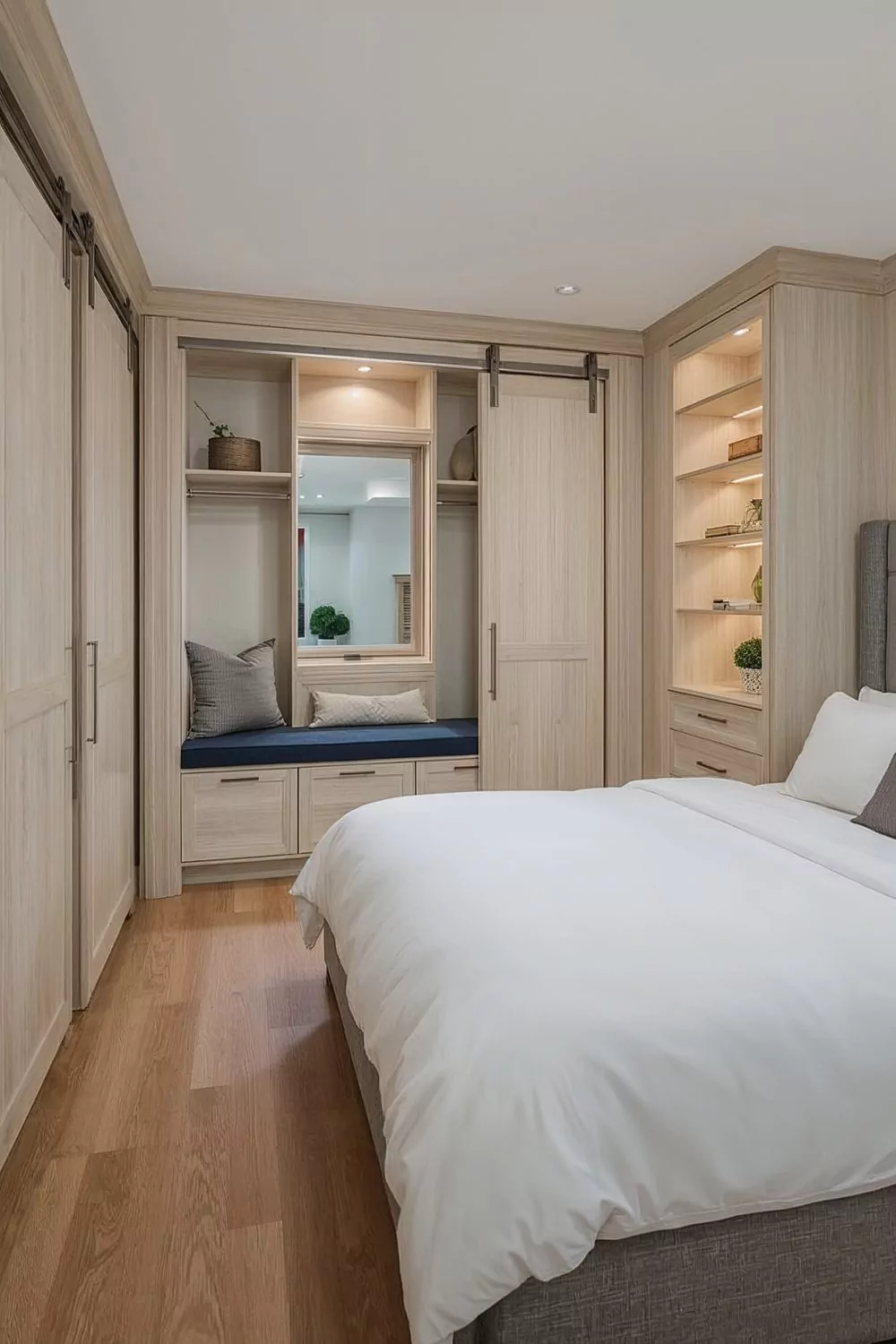 Closet Integration Built Ins 10x10 Bedroom Design