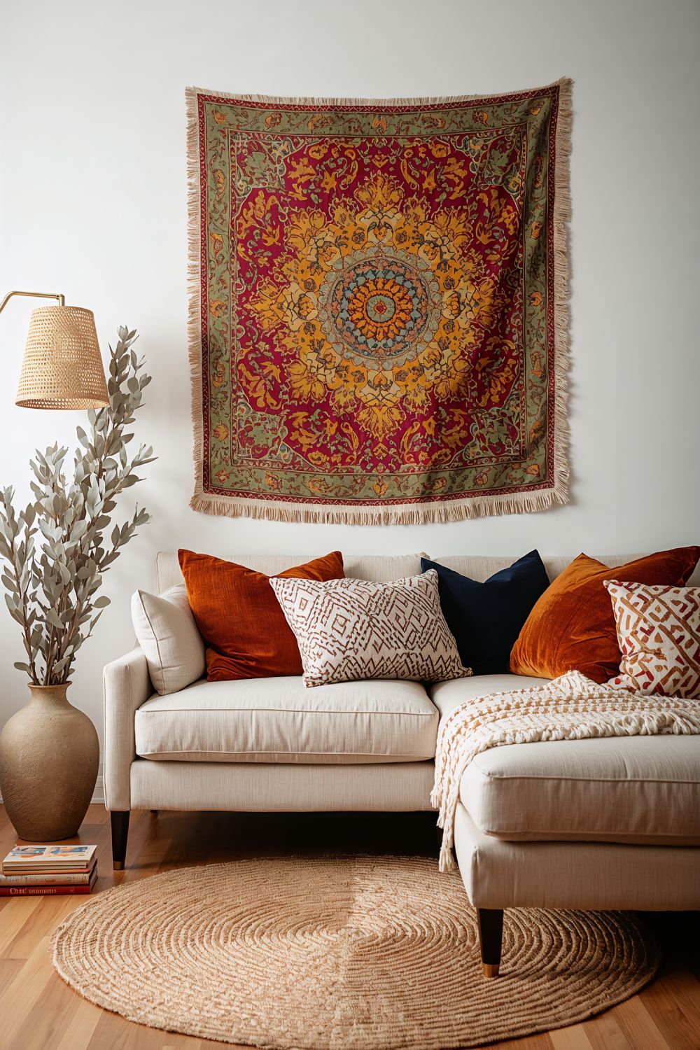 Colorful Vintage Tapestry Boho Living Room Wall Decor