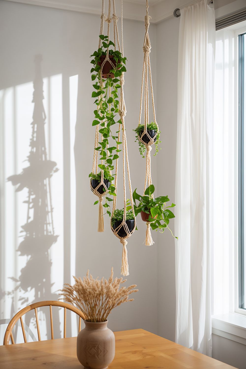 Macrame Plant Hangers Boho Wall Garden Indoor Plants