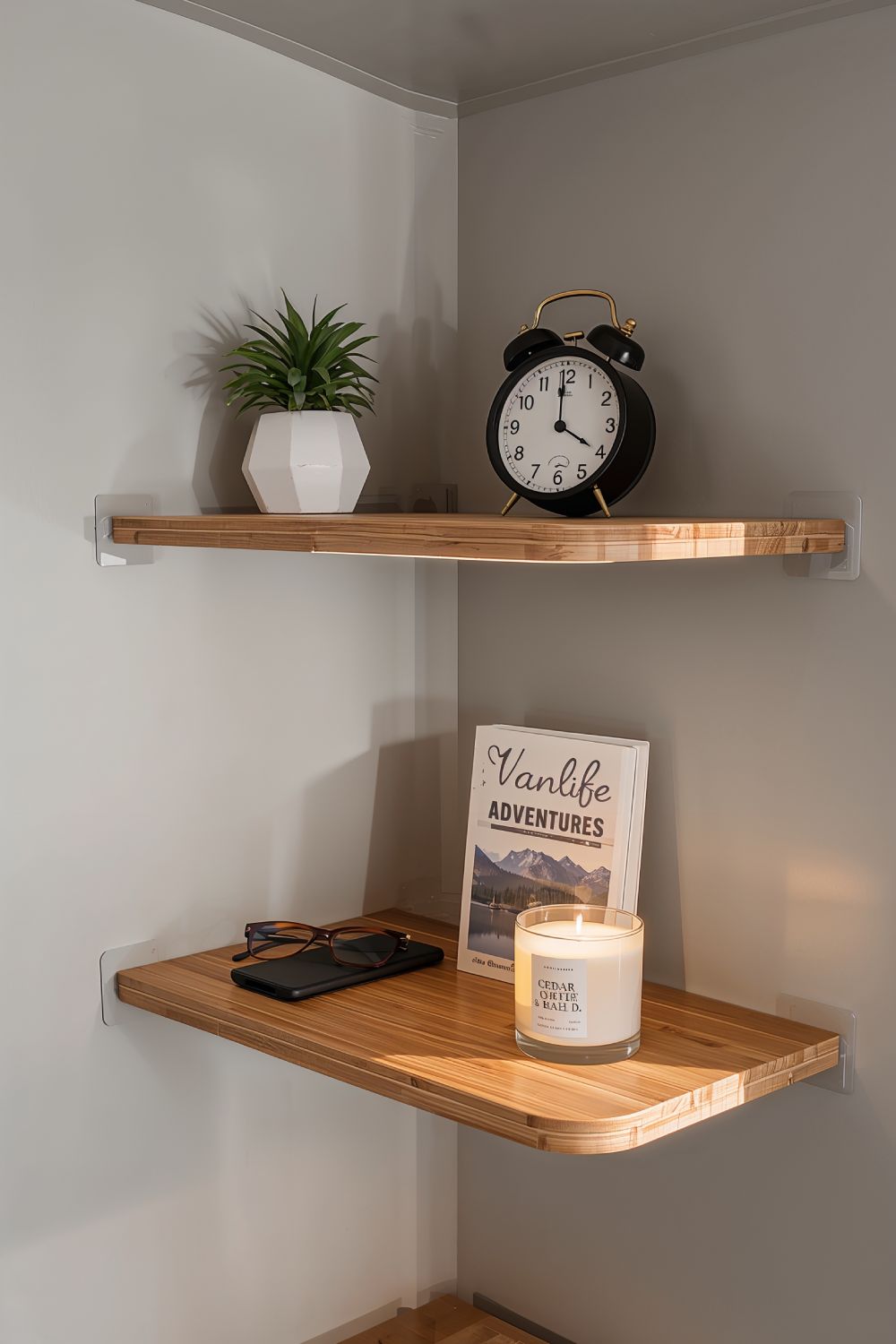 No Drill Adhesive Shelves For Camper Walls