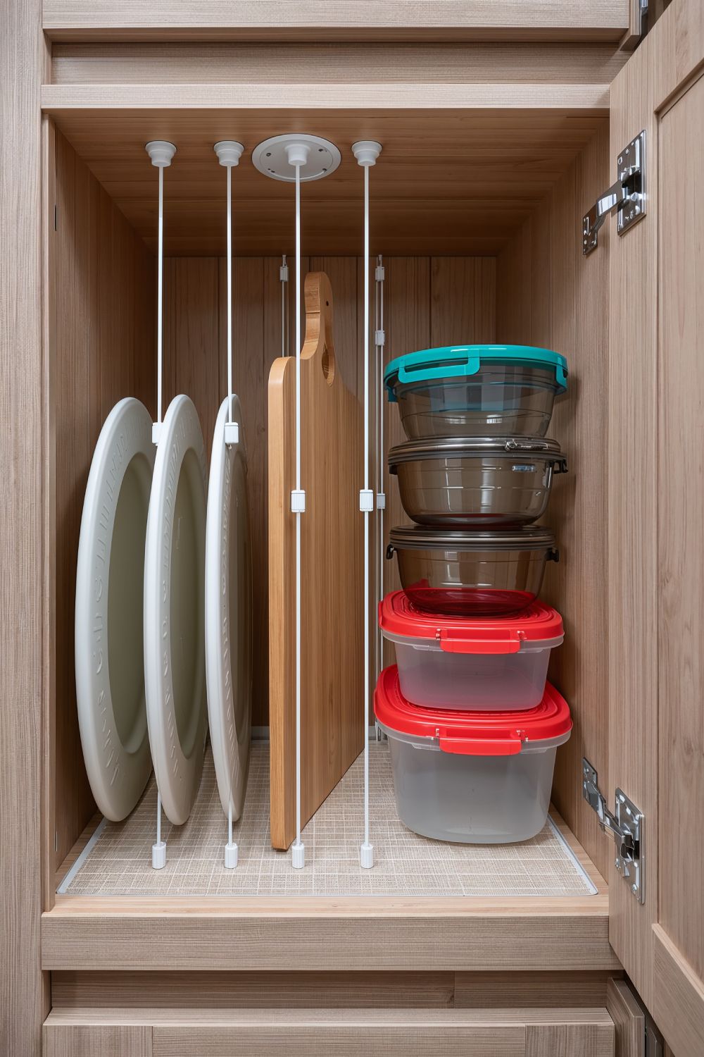 Tension Rod Cabinet Dividers For RV Organization