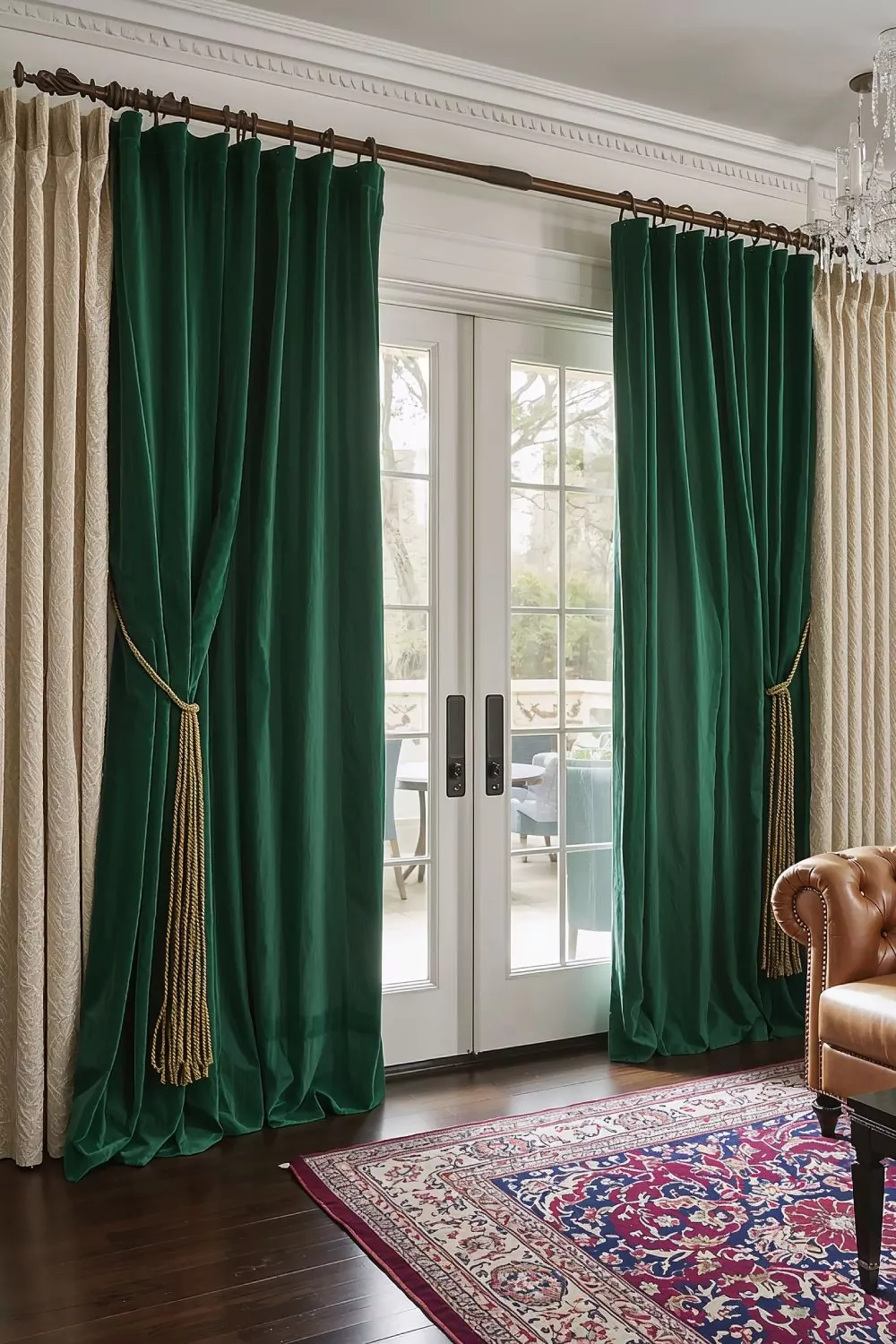 Luxurious Velvet And Linen Curtains For Sliding Glass Doors
