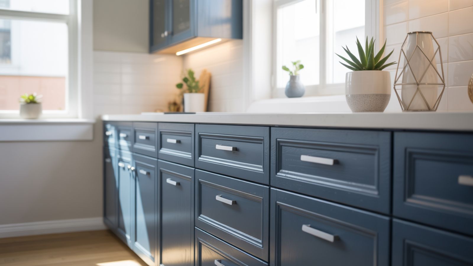 What Color Cabinets Go With Alabaster Walls