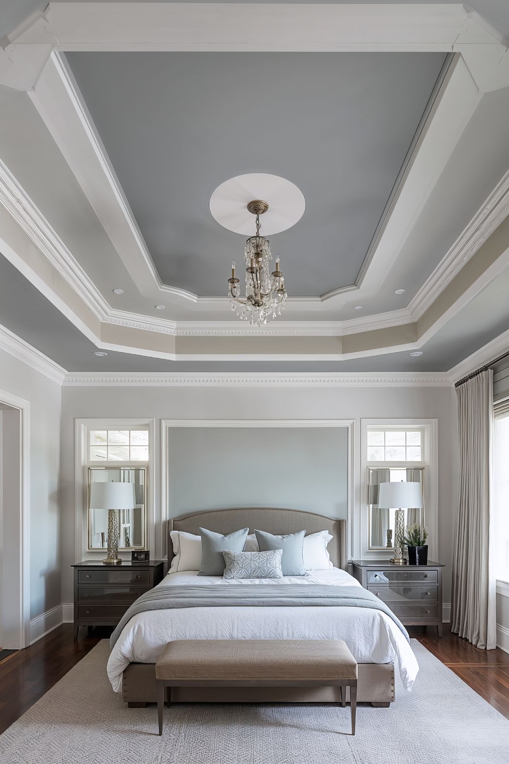 Elegant Tray Ceiling Paint Color Ideas For Master Bedroom Style