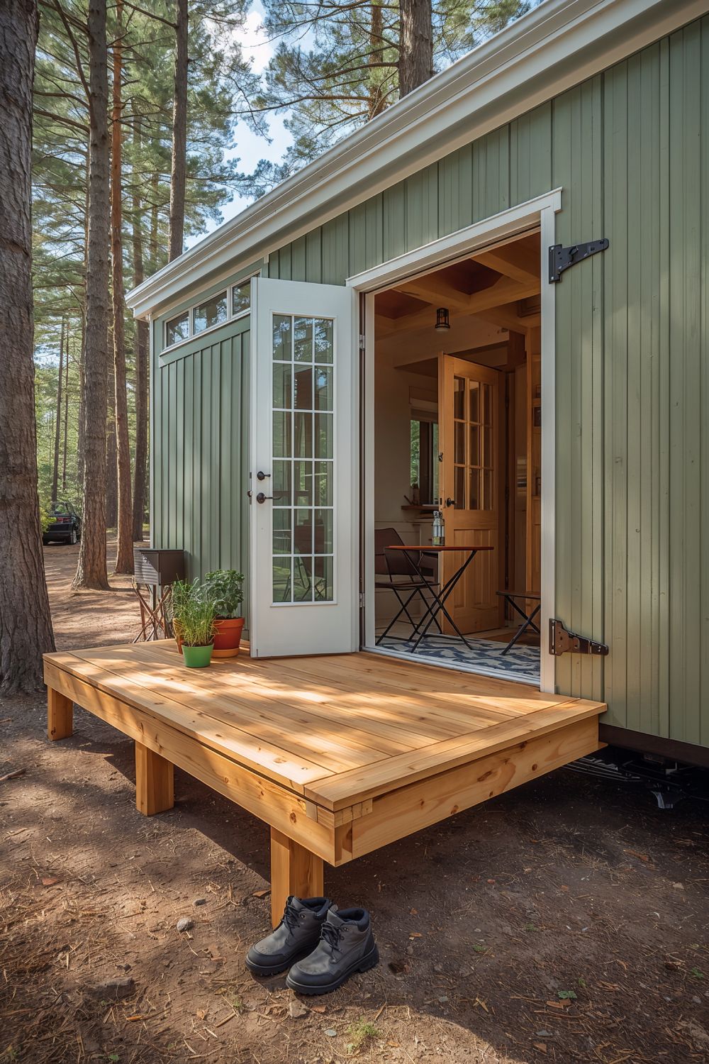 Folding Deck Design For Tiny House On Wheels
