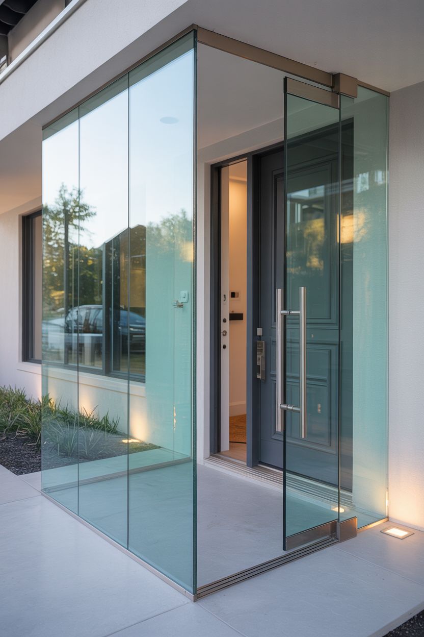Frameless Glass Porch Enclosure With Modern Design