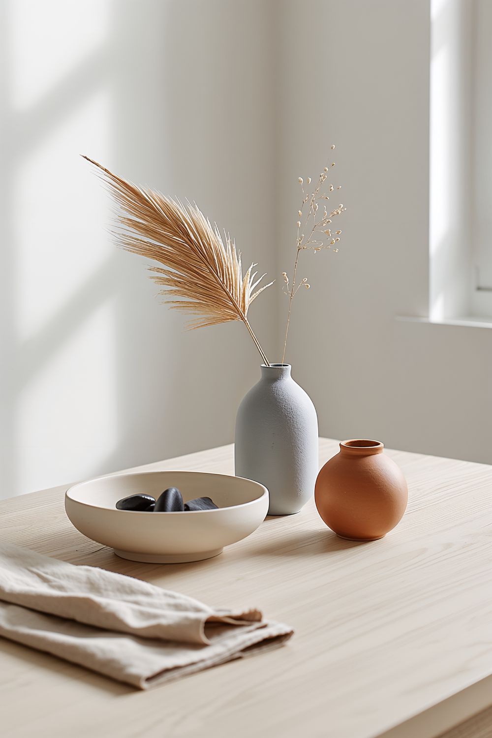 Minimalist Boho Centerpiece Simple Ceramic Vessels