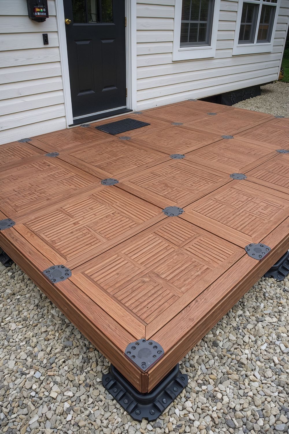 Modular Floating Deck System For Tiny House Setup