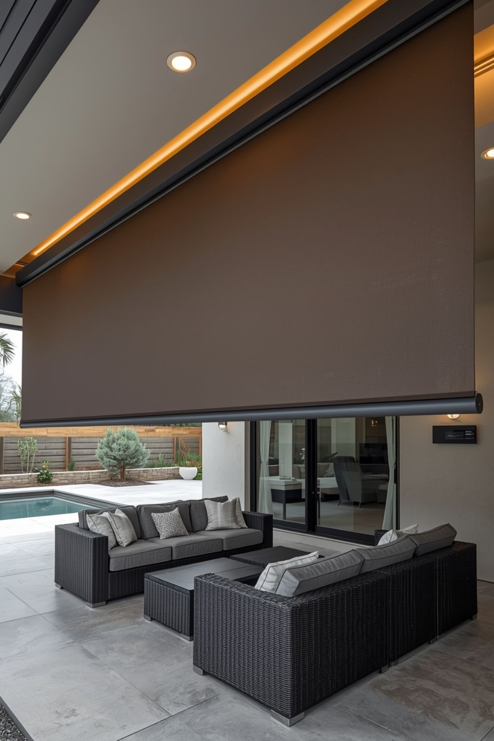 Motorized Retractable Porch Screens With Smart Home Control