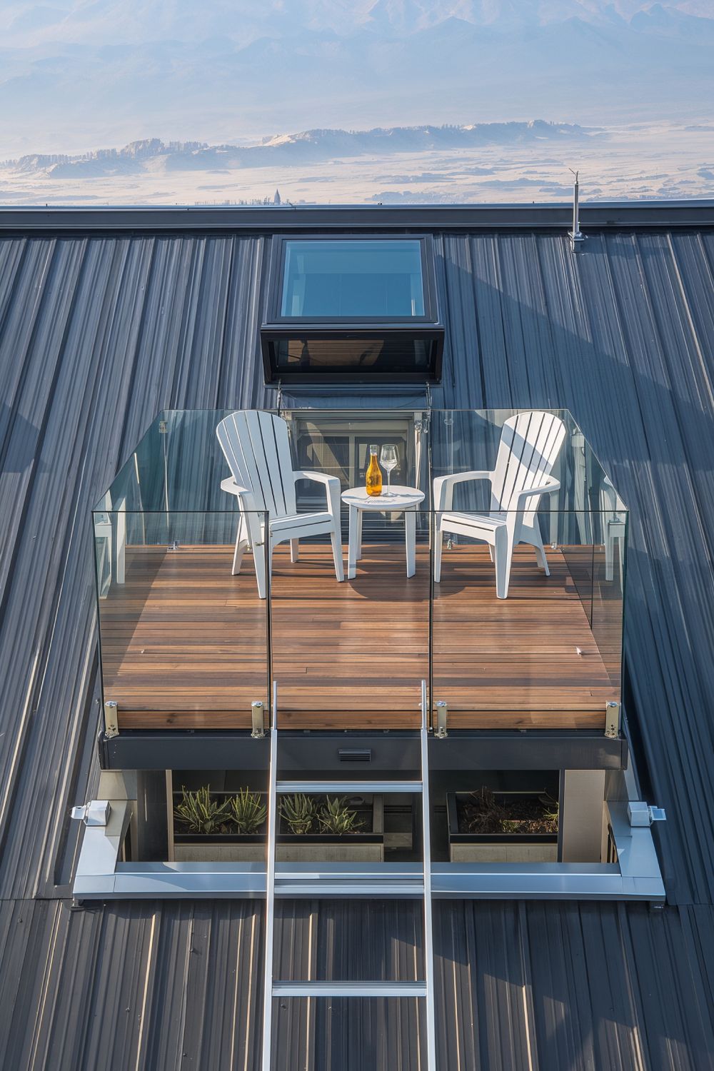 Rooftop Deck On Tiny House With Waterproof Design