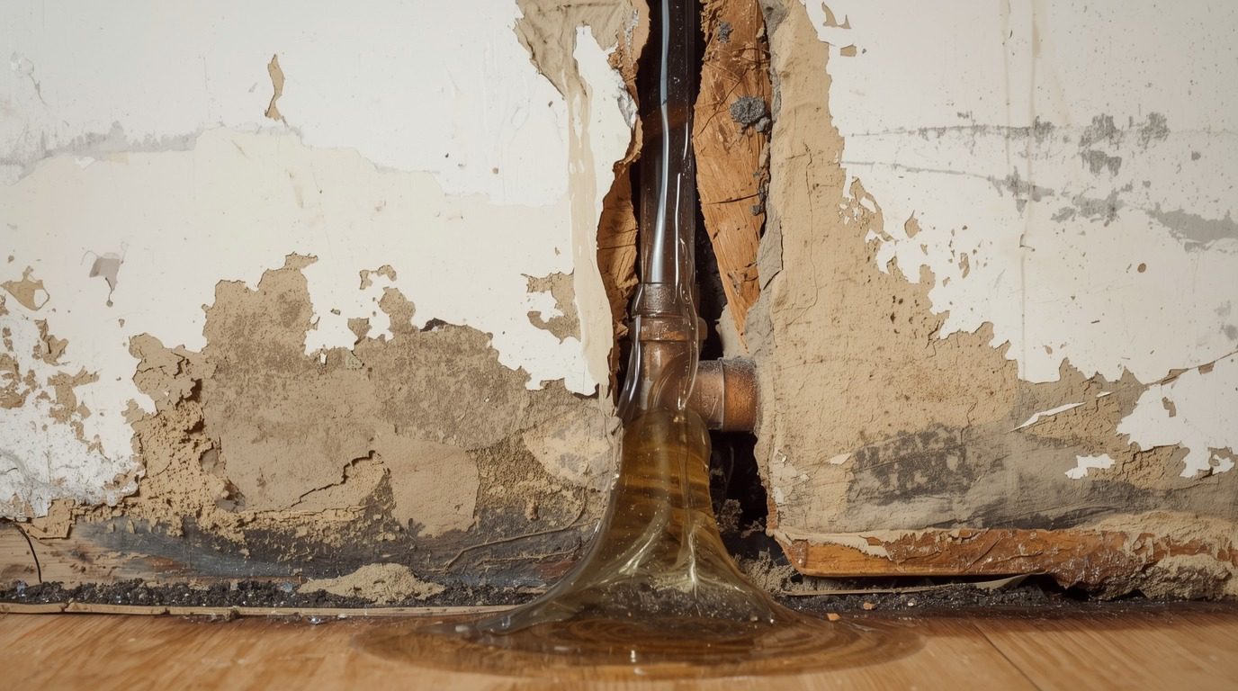 Slow, Gradual Pipe Leaks Behind Walls