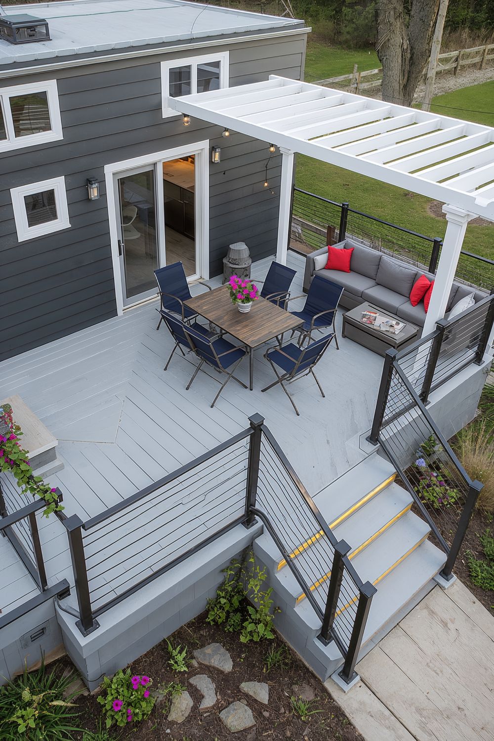 Wraparound Multi Level Deck For Small Tiny Home