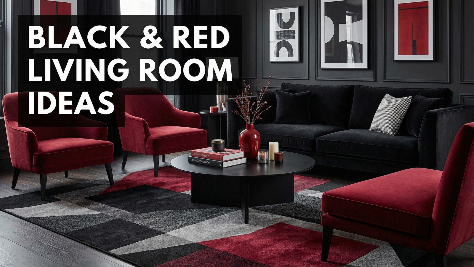 Black And Red Living Room Ideas