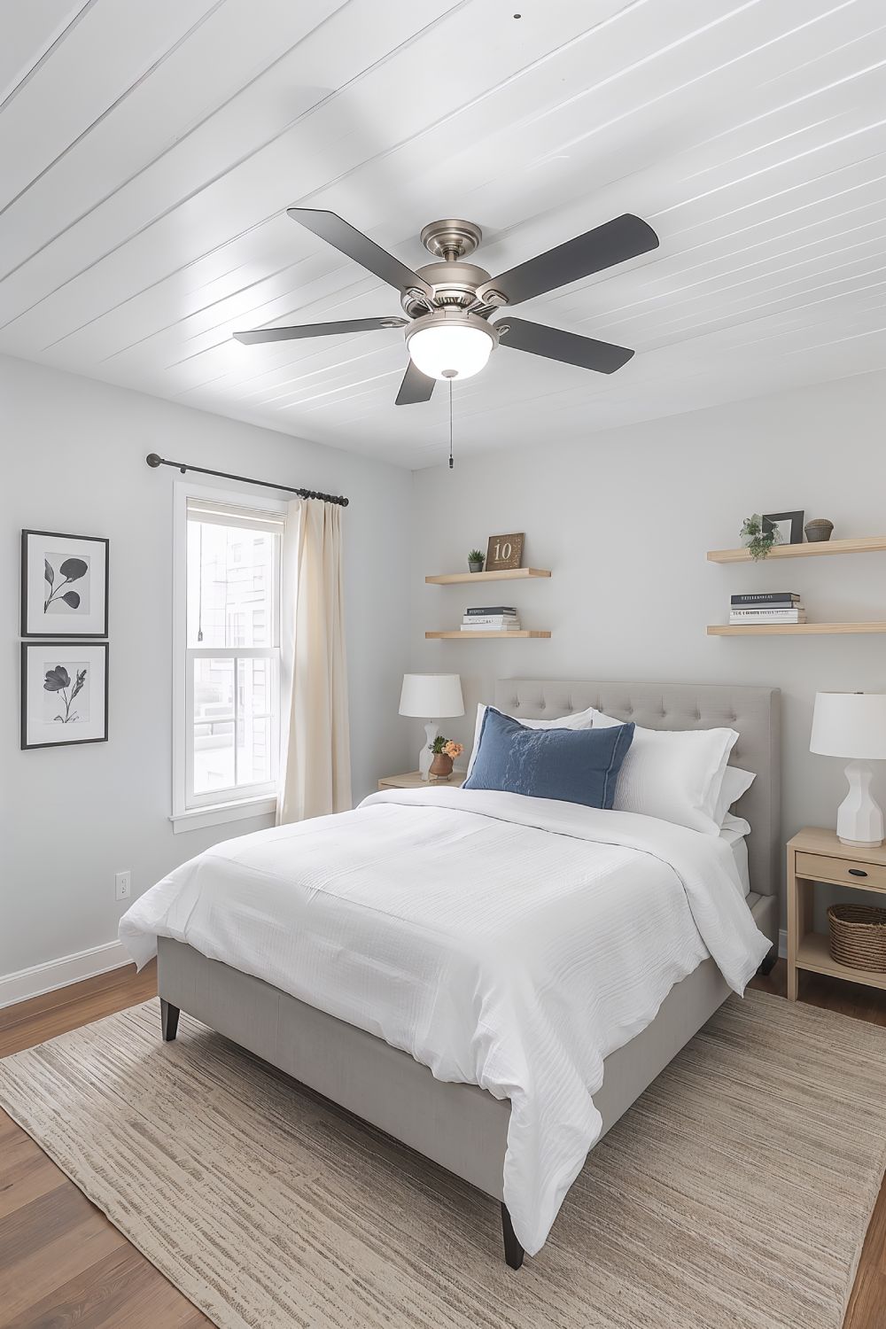 DIY Budget Shiplap Ceiling Under 500 Dollars Small Bedroom