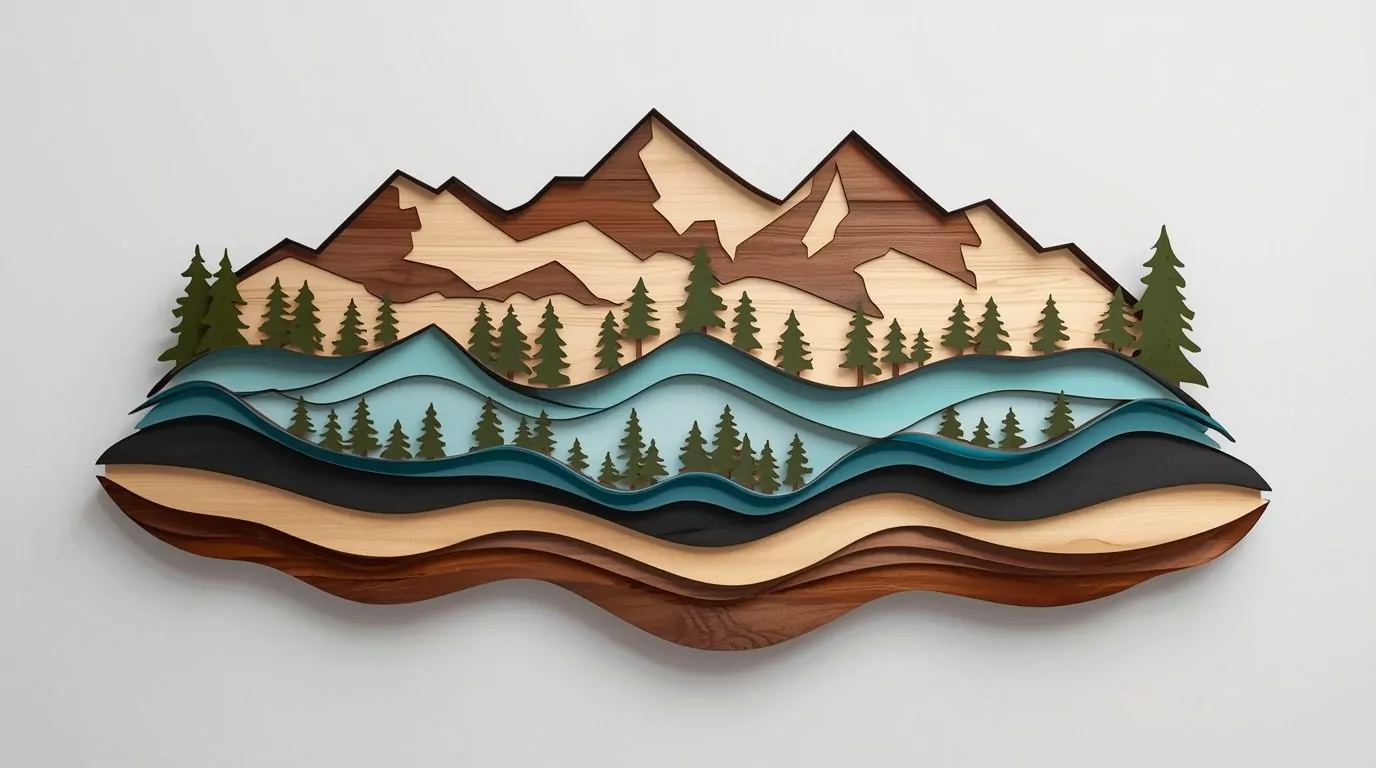 Layered 3D Wall Art