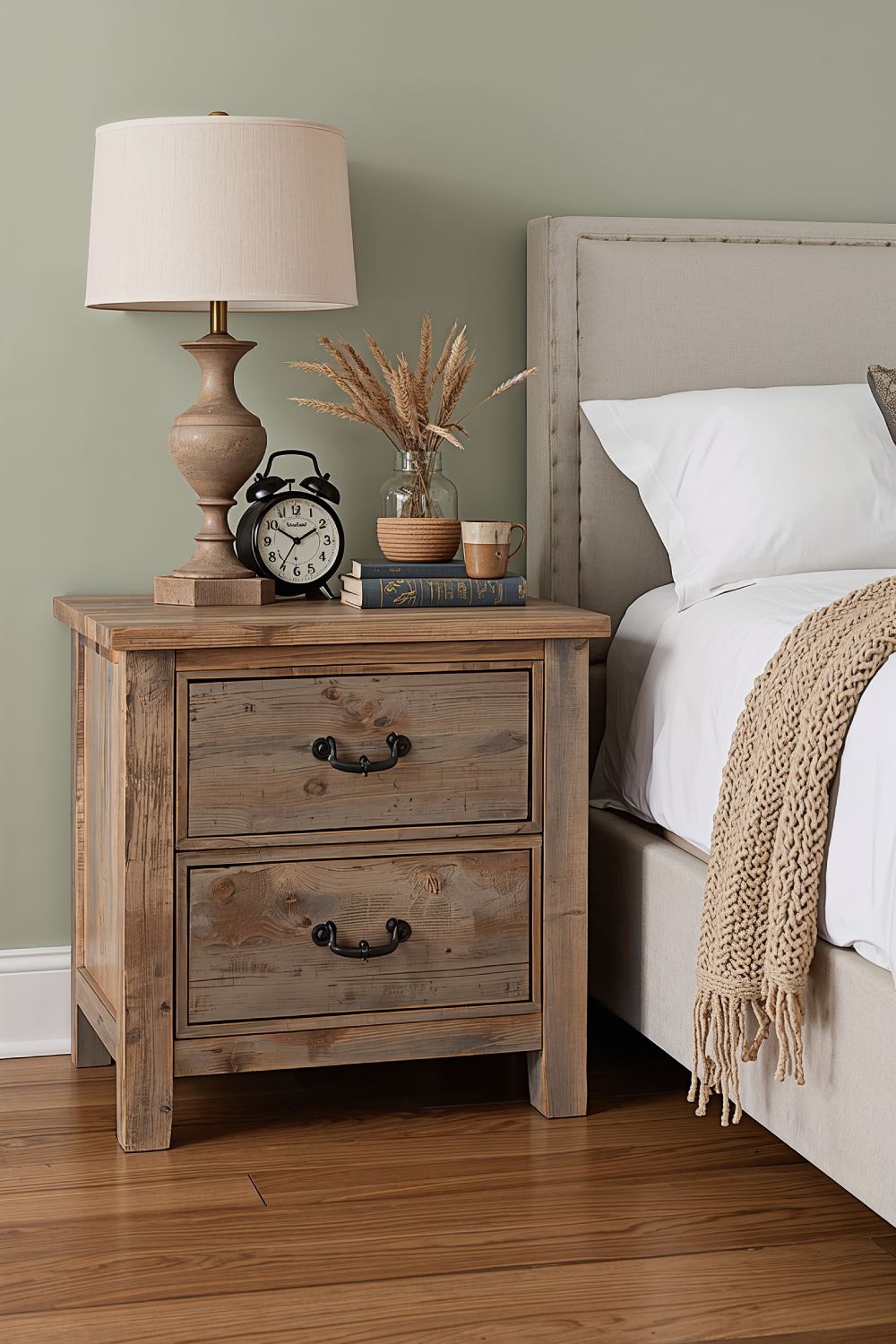 Reclaimed Wood Nightstands Rustic Bedroom Decor