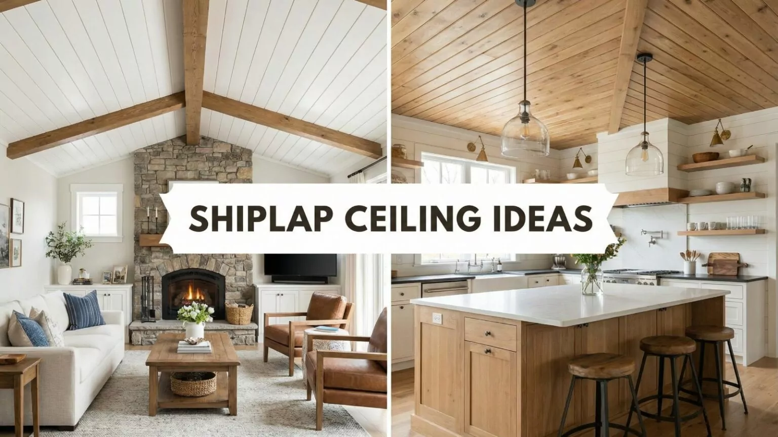 10 Stunning Shiplap Ceiling Ideas