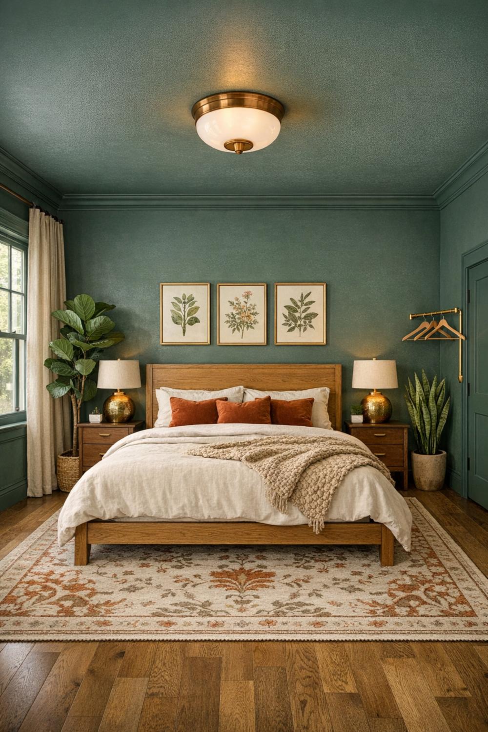 Forest Green Bedroom Walls Full Room Dark Moody Paint