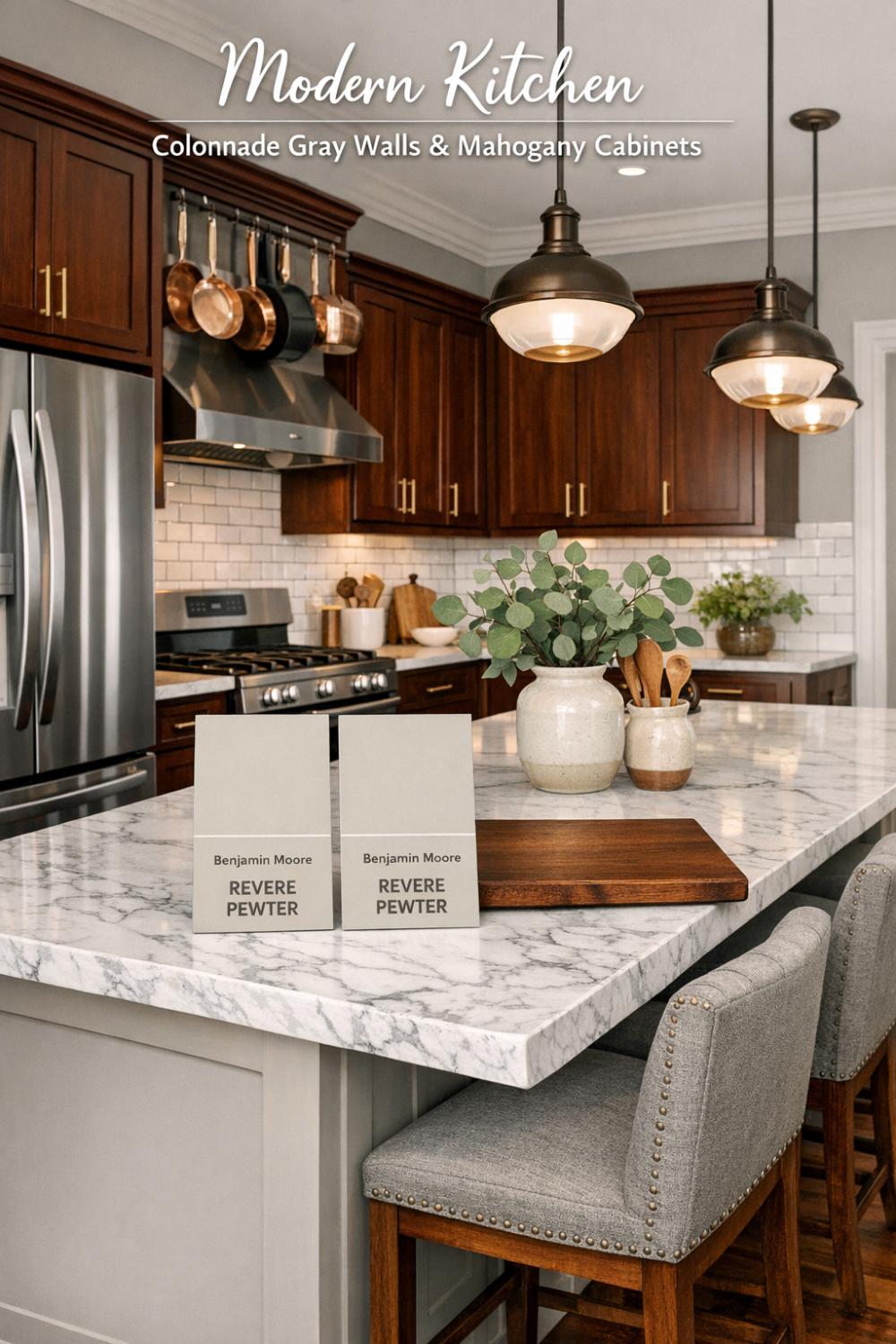 Gray Paint Colors That Go With Mahogany Cabinets