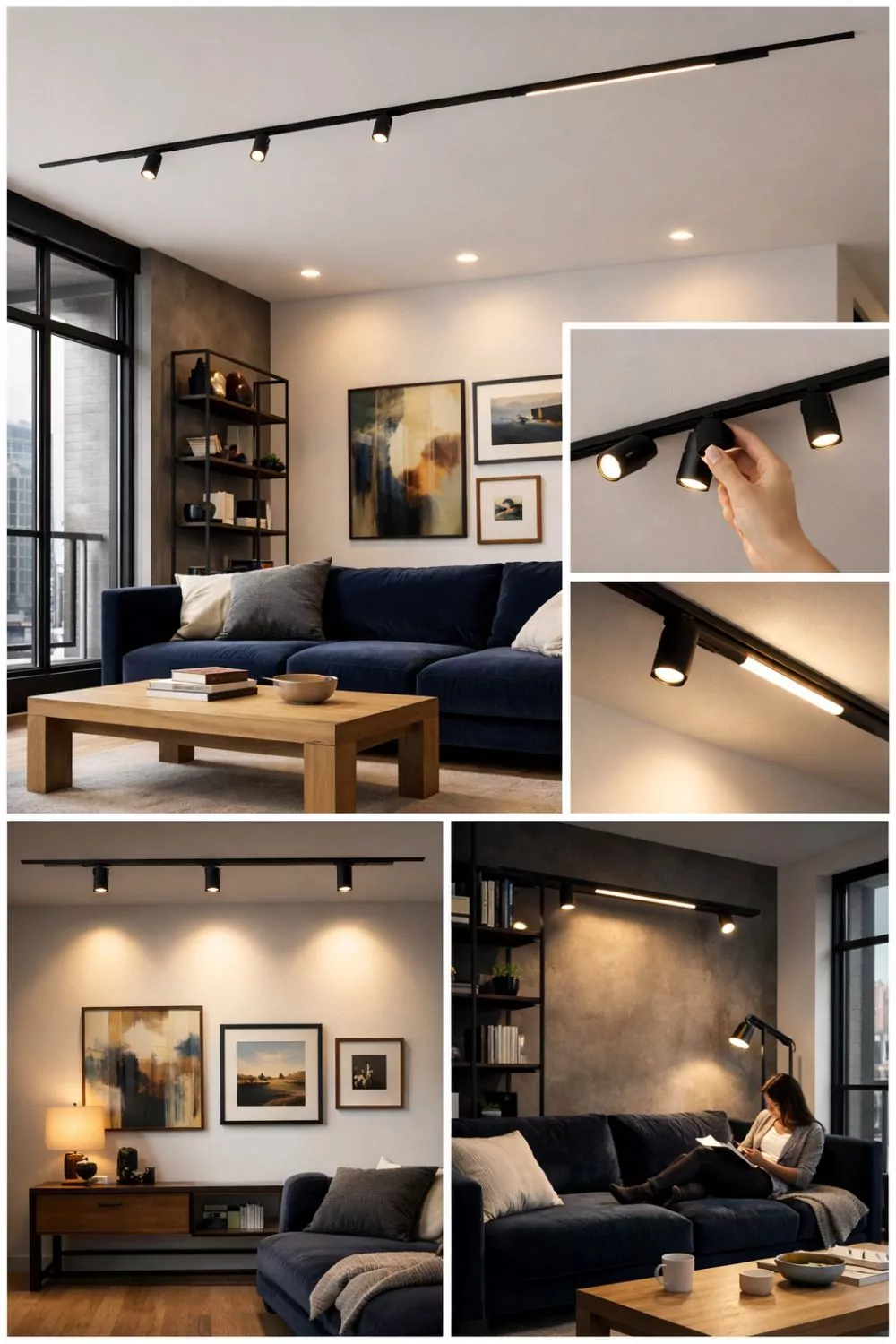 Magnetic Track Lighting System Ideas For Flexible Living Room