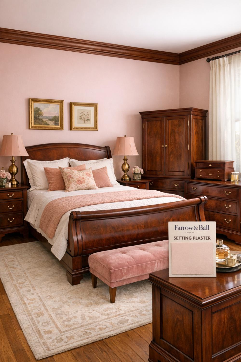 Pink Paint Colors That Enhance Mahogany Furniture Tones