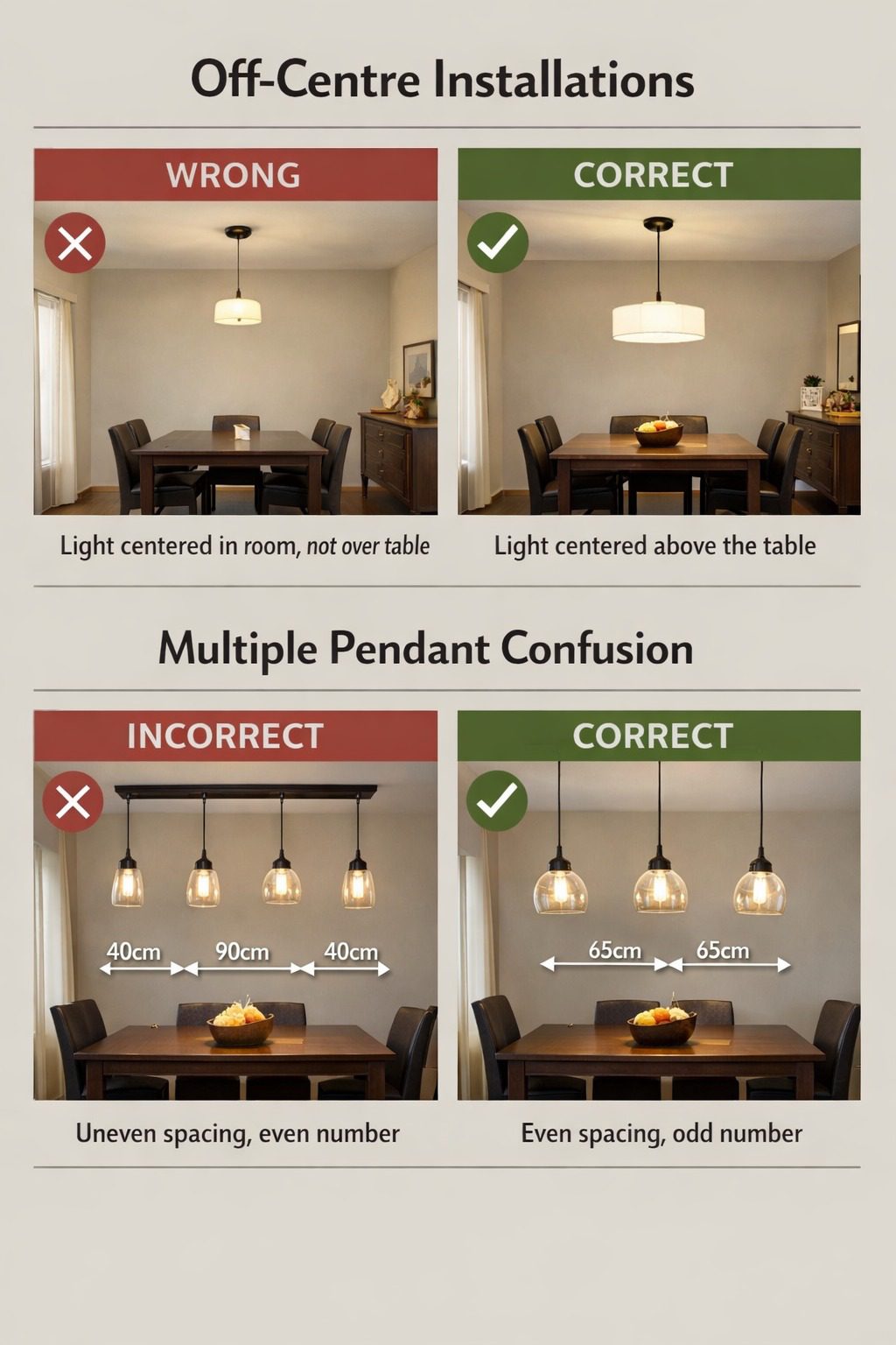 Placement And Positioning Errors Off Centre Installations