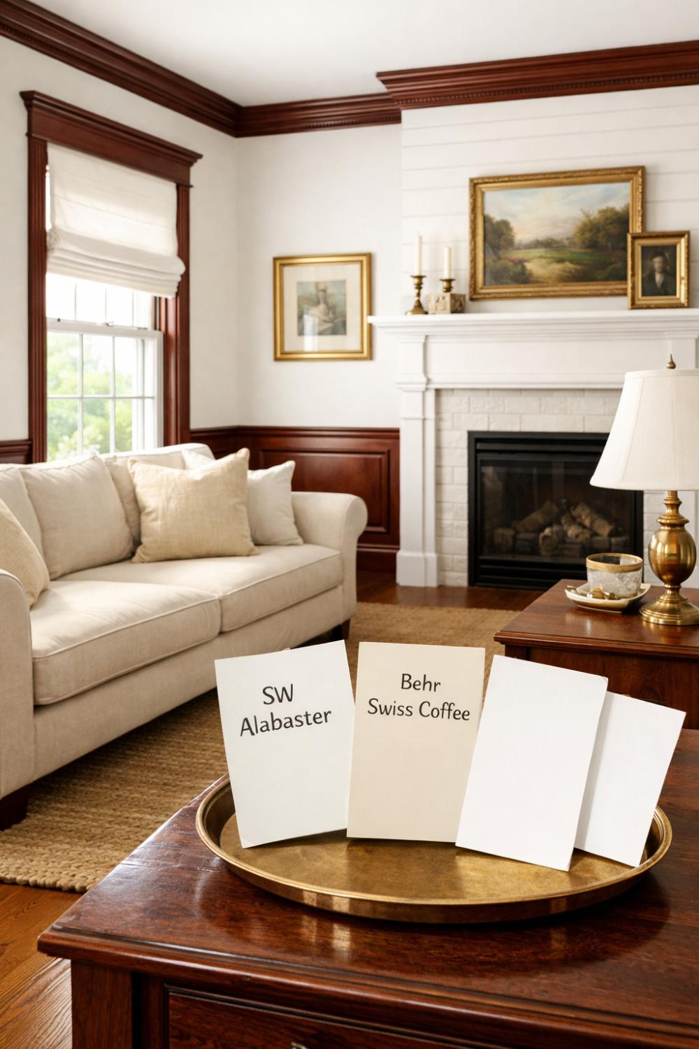White Paint Colors With Mahogany Wood Trim