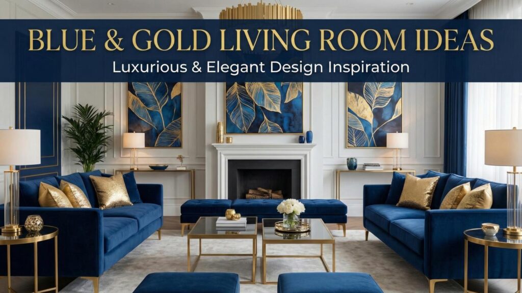 Blue And Gold Living Room Ideas