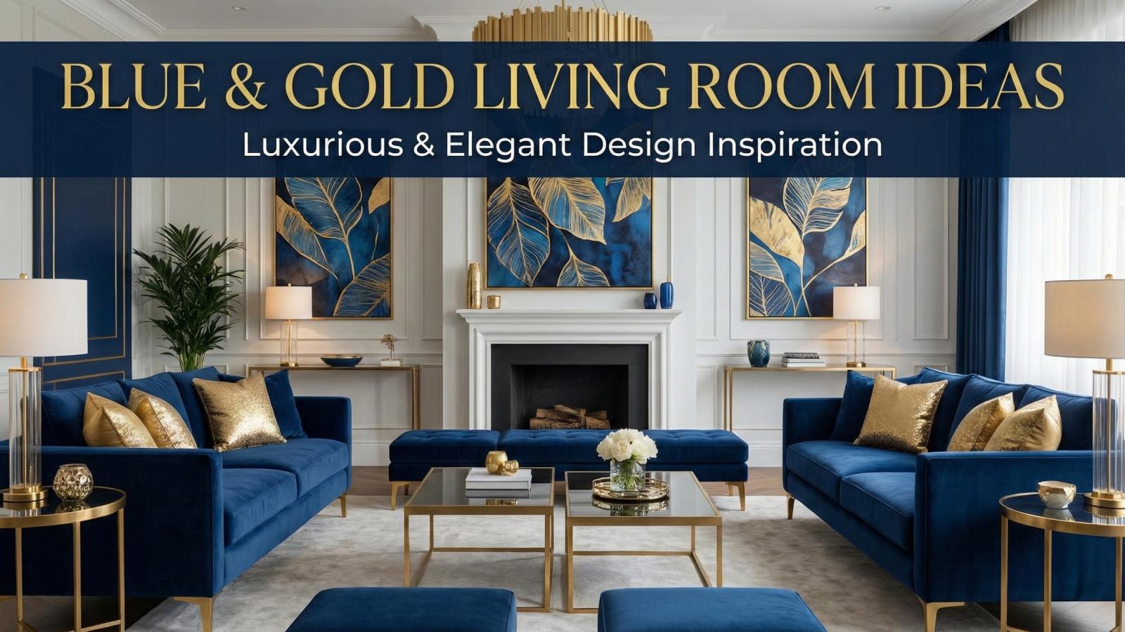 Blue And Gold Living Room Ideas