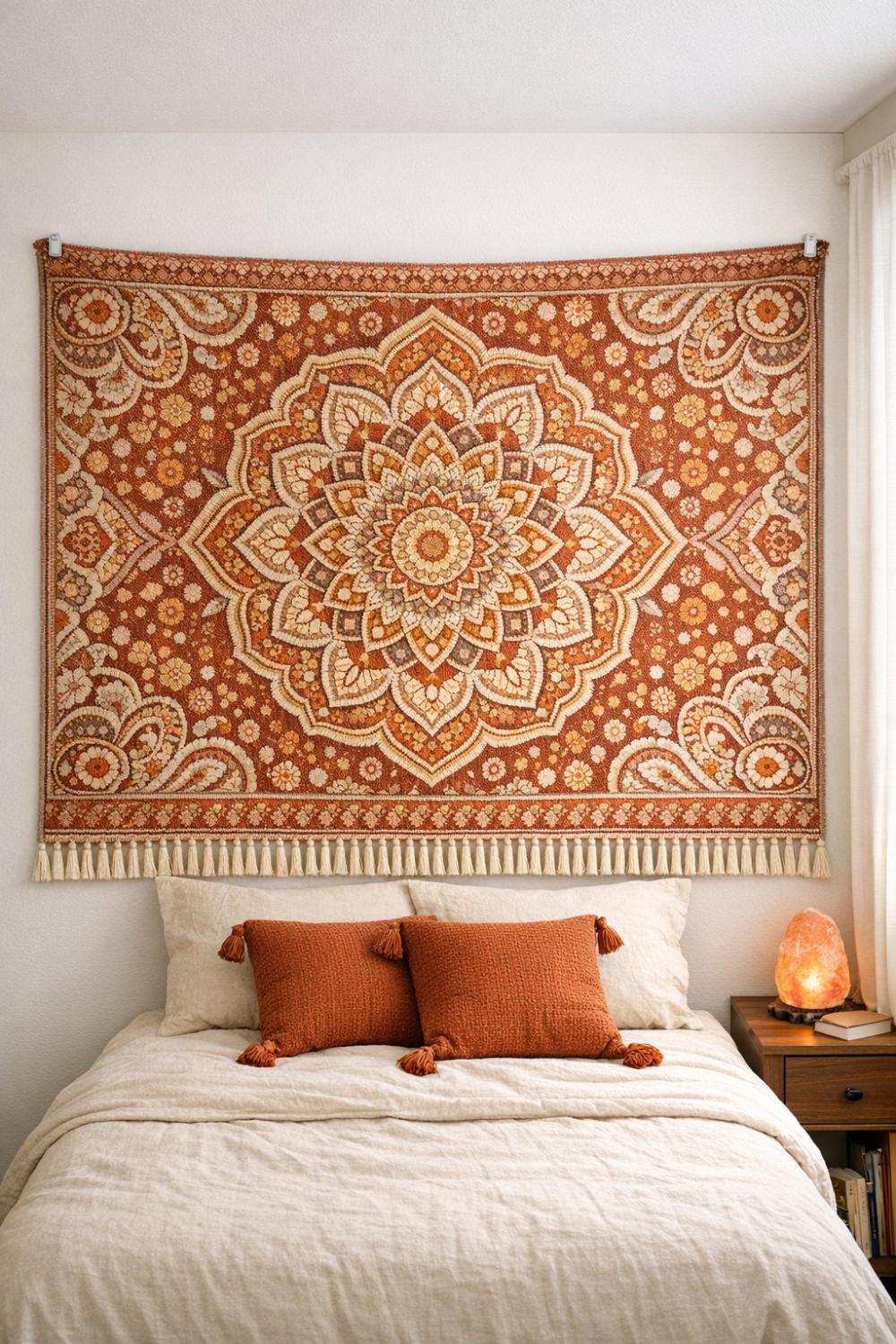 Large Boho Tapestry Headboard For Dorm Room Beds