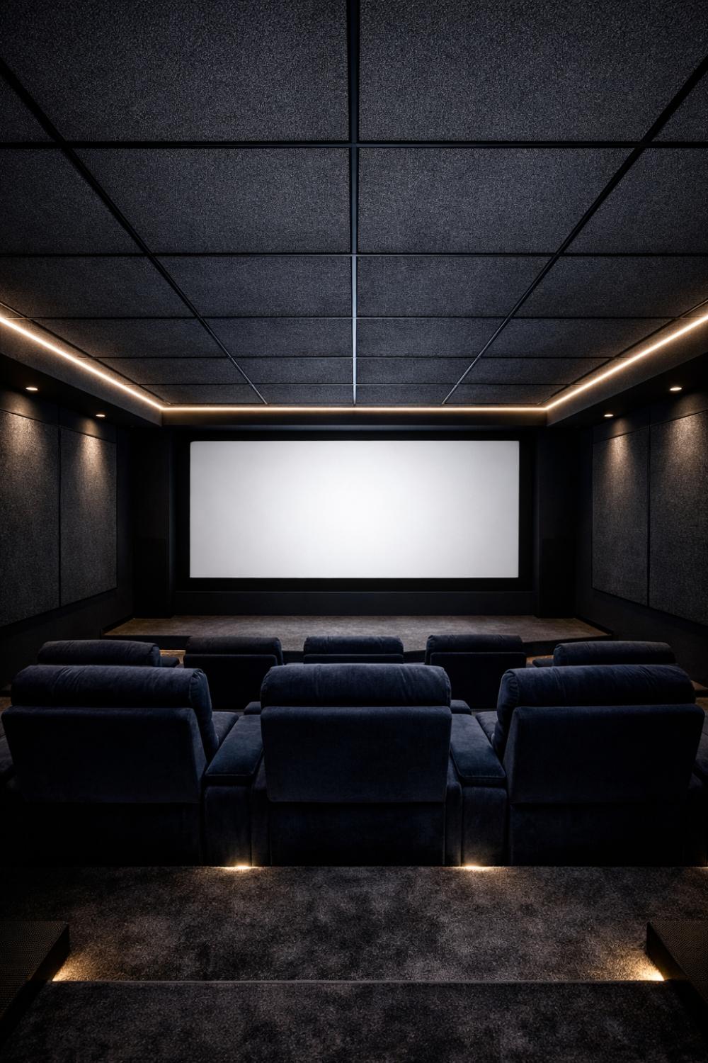 Acoustic Fabric Panel Suspended Ceiling Home Theater