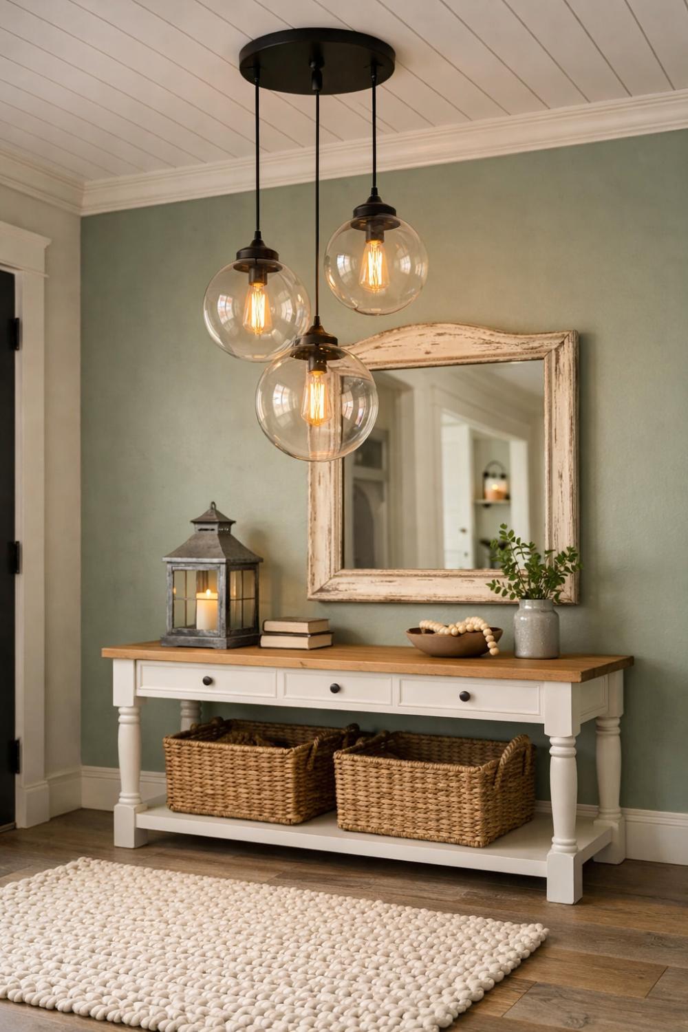 Globe Pendant Cluster Modern Farmhouse Foyer Light Ideas