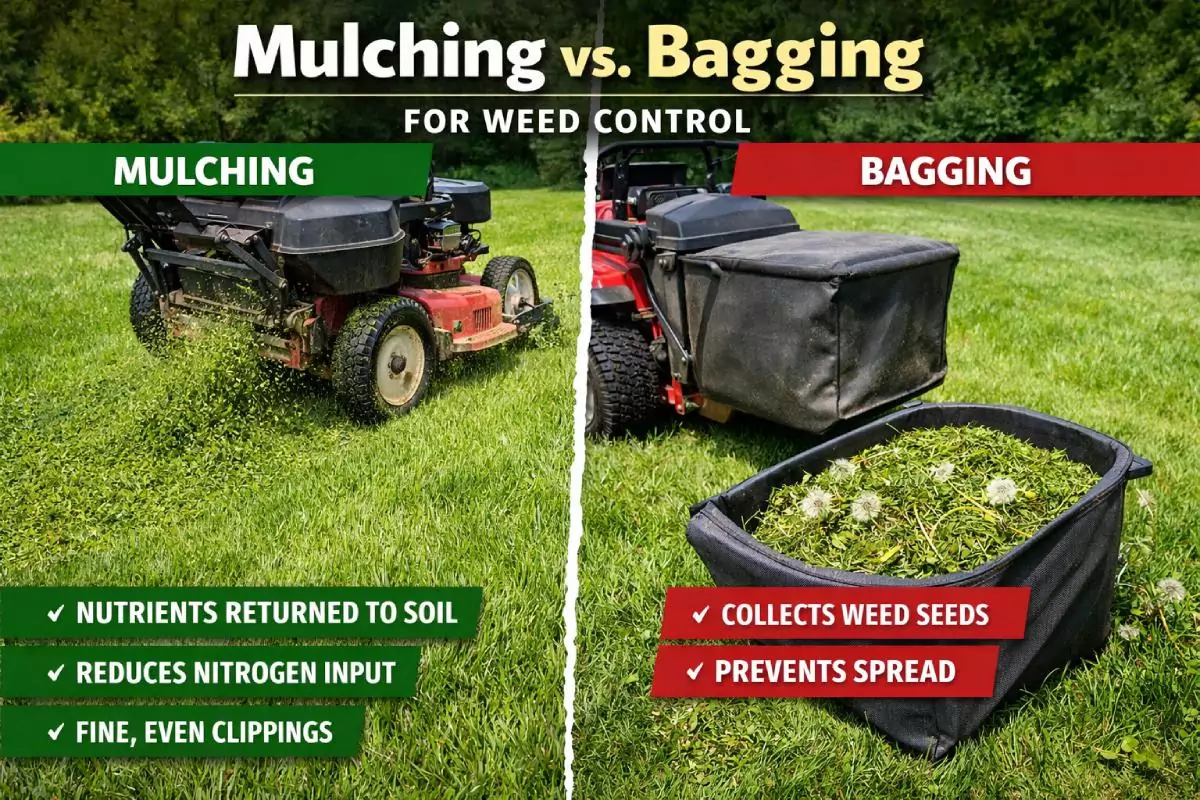 Mulching Vs. Bagging What's Best For Weed Control