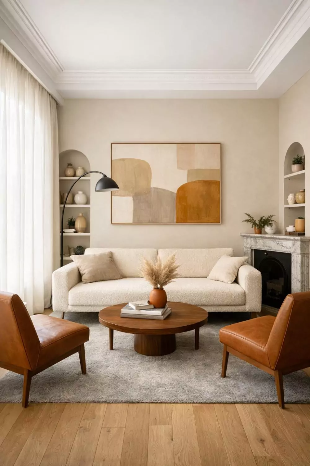Terrace House Living Room With Floor To Ceiling Windows