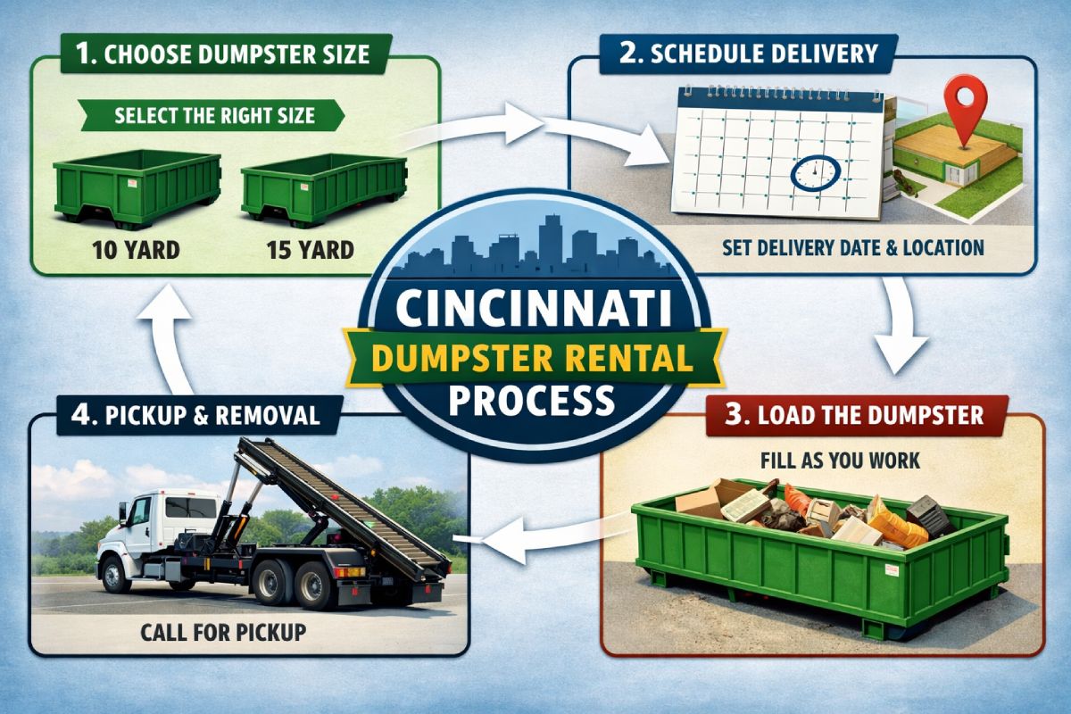 Cincinnati Roll Off Dumpster Rental Process Explained