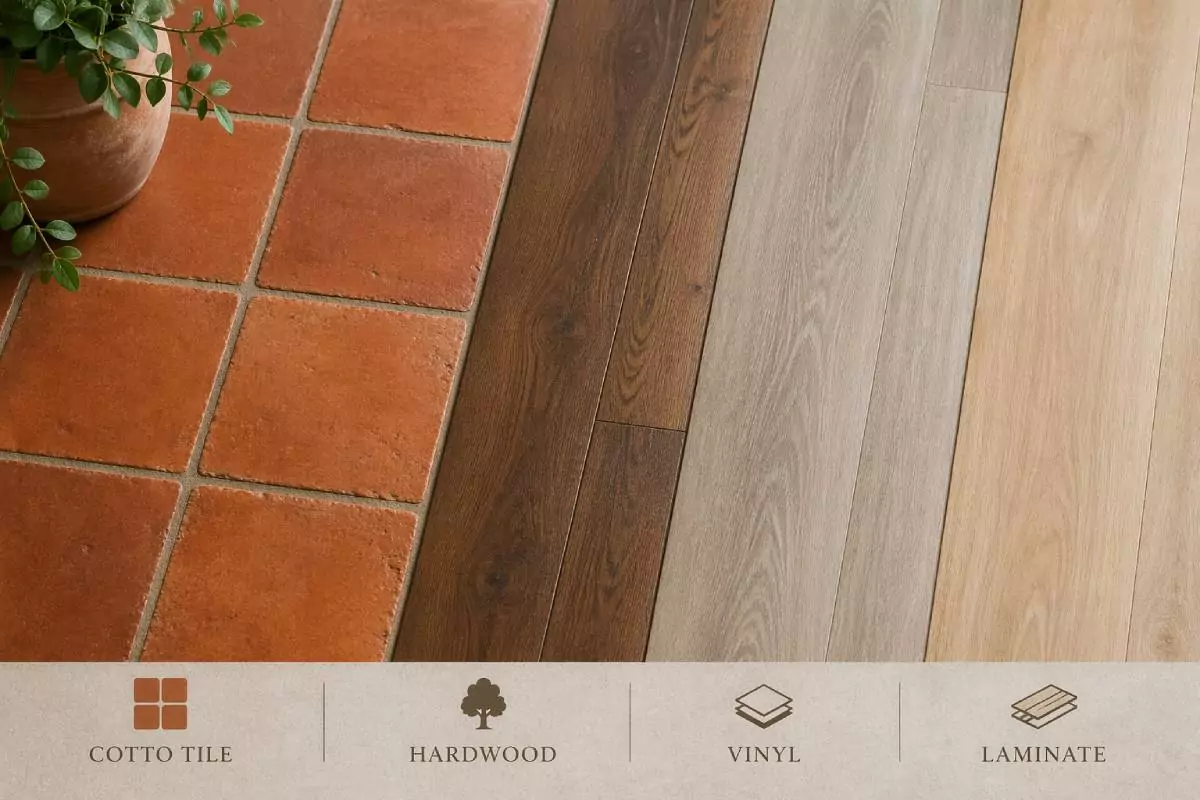 Cotto Floor Tile And Traditional Flooring Options Comparison