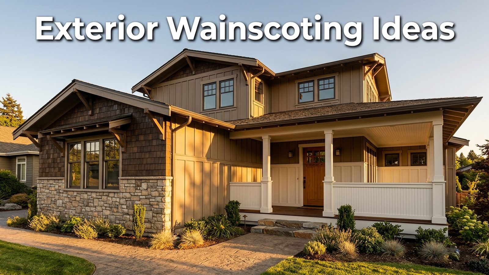 Exterior Wainscoting Ideas Featured