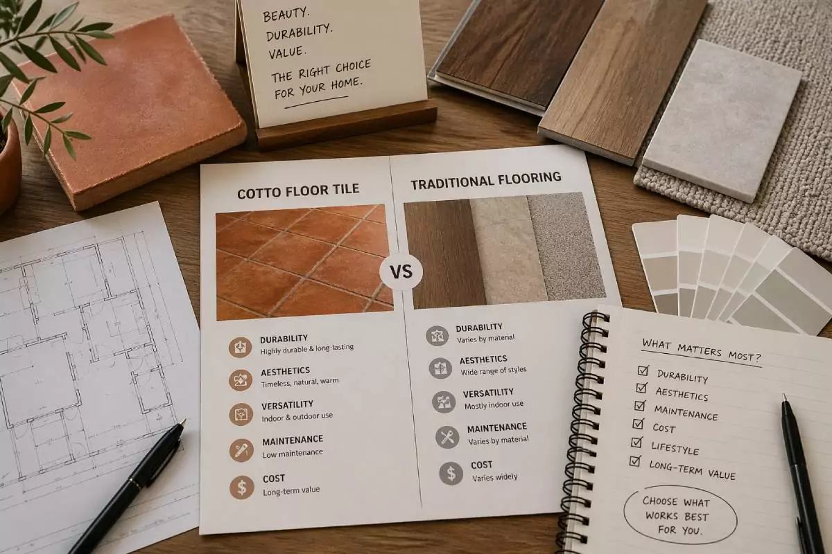 Making The Right Choice Between Cotto And Traditional Flooring