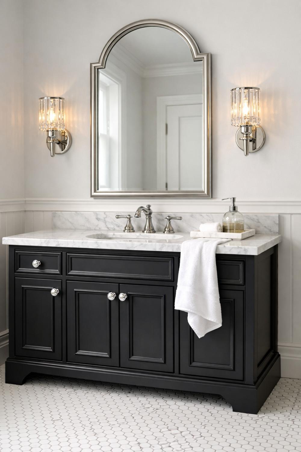 Soft Black Bathroom Vanity Paint