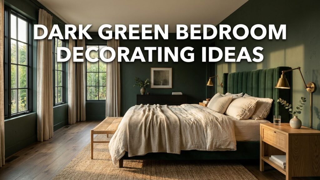 Dark Green Bedroom Decorating Ideas Featured