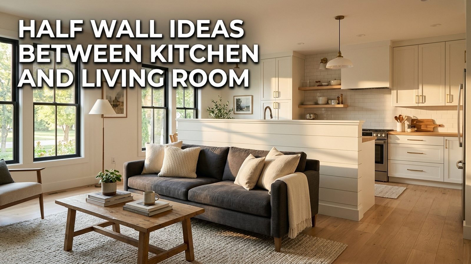 Half Wall Ideas Between Kitchen And Living Room