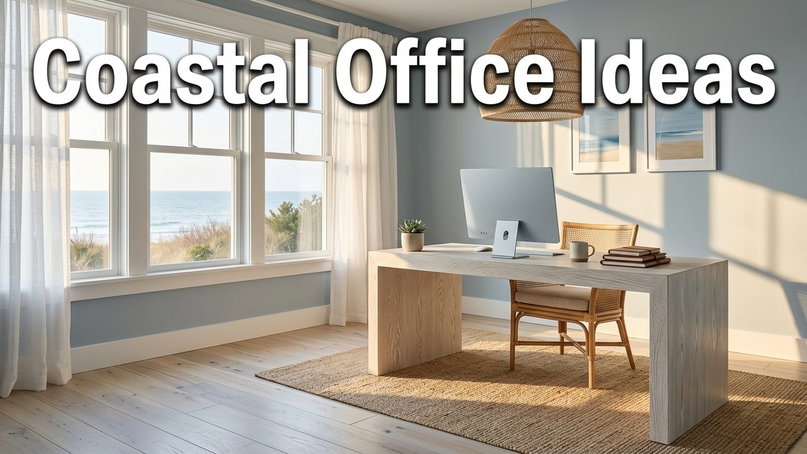 Coastal Office Ideas Featured