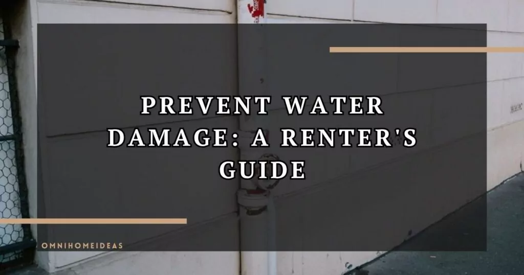 Smart Ways Renters Can Prevent Water Damage