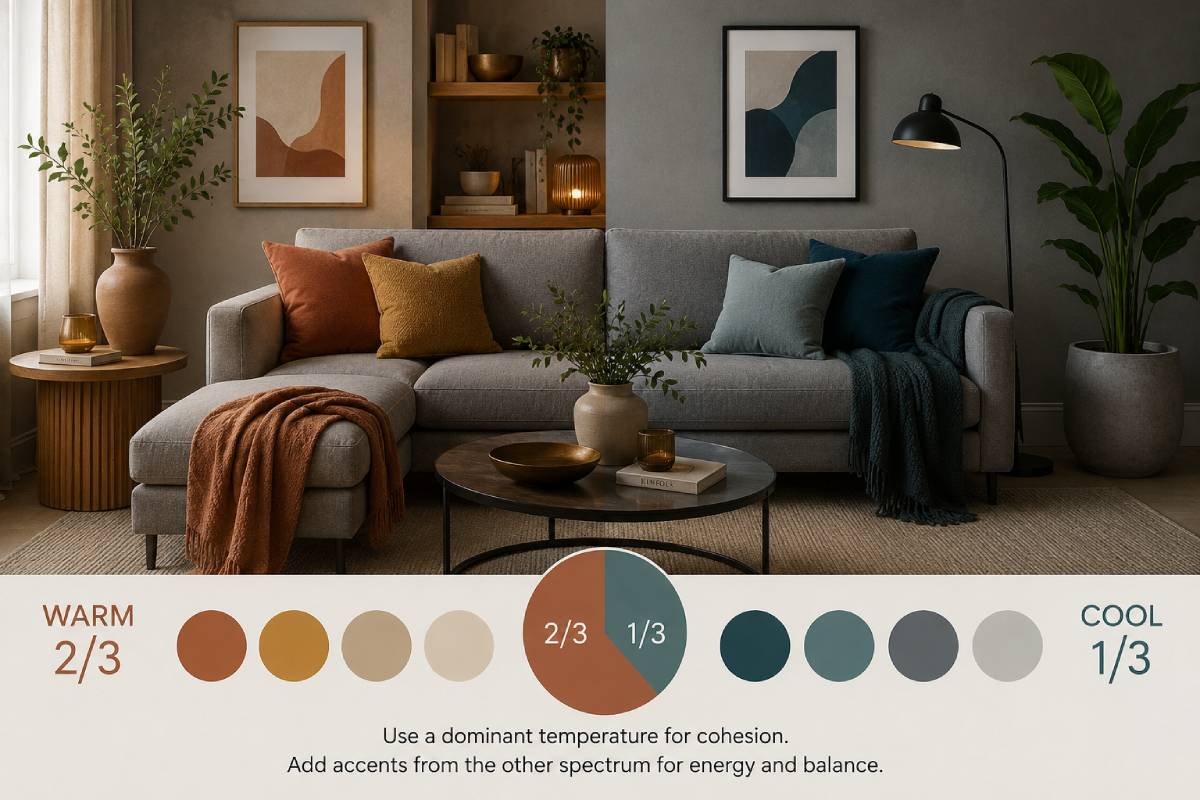 Achieving Room Cohesion With A Warm Cool Tone Ratio