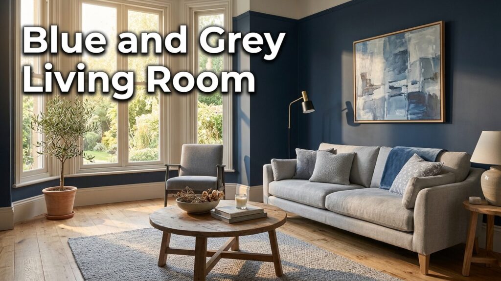 Blue And Grey Living Room