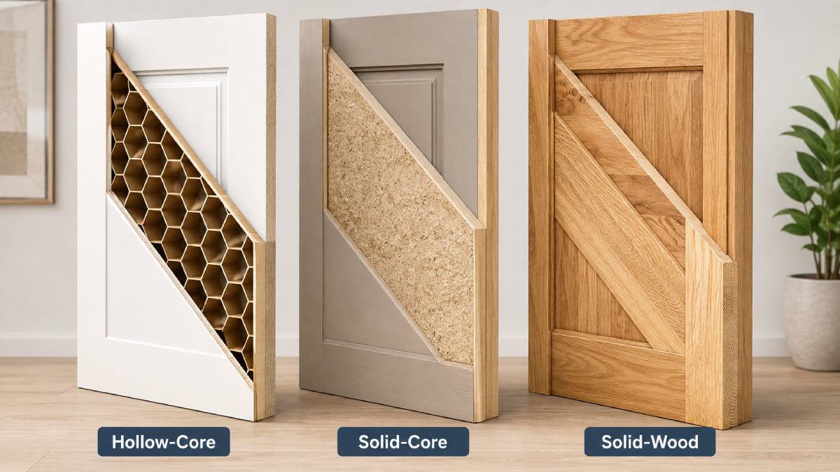 Door Construction Solid, Hollow, And In Between