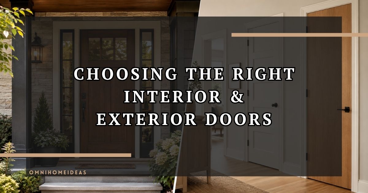 How To Choose Interior And Exterior Doors For Your Home