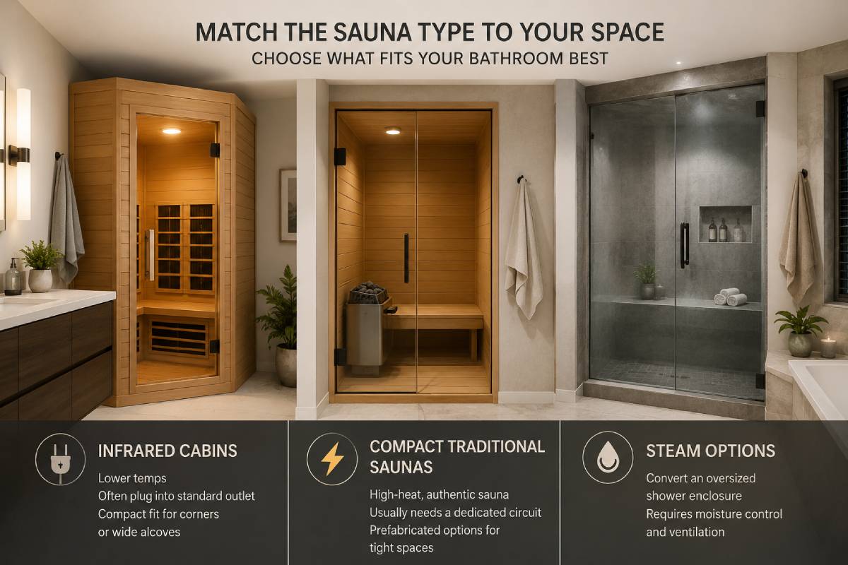 Match The Sauna Type To Your Space