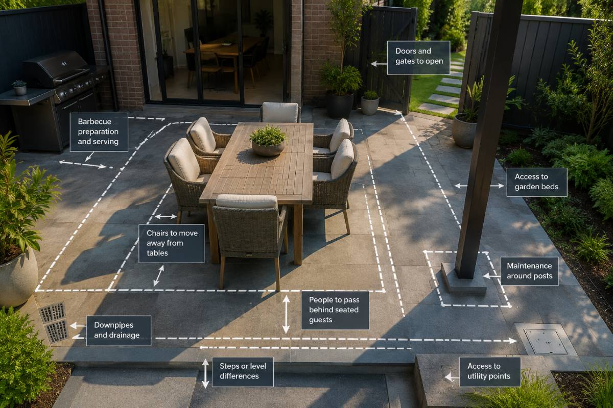 Measure The Area Around Furniture And Movement