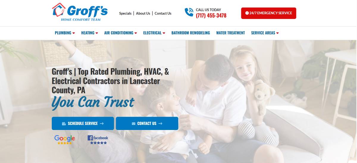 Groff’s Heating, Ac & Plumbing Best Overall